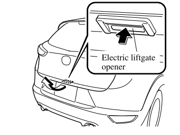 Mazda CX-3. Opening and Closing the Liftgate